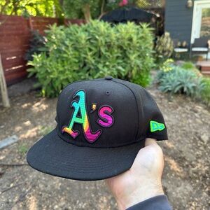 ⚾️🧢New Era 59Fifty MLB Oakland X Athletics Sacramento A’s Fitted Hat 7 1/2